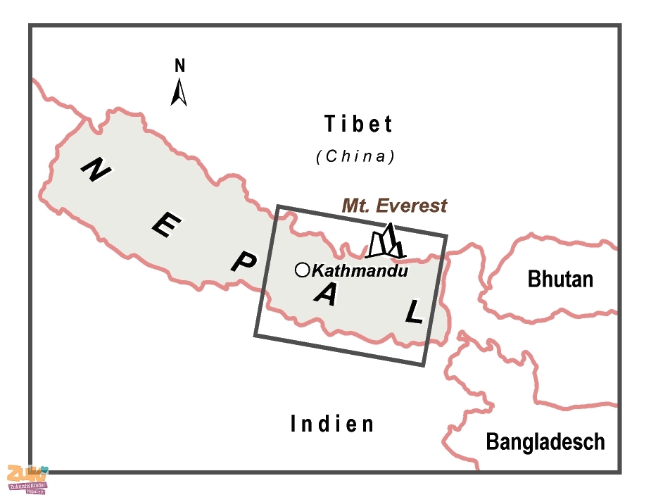 Karte Nepaluebersicht